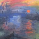 painting sunrise